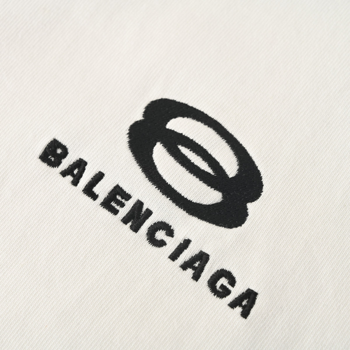 BALENCIAGA Unity Sports Icon Double-Ring Embroidered Contrast Stripe T-Shirt