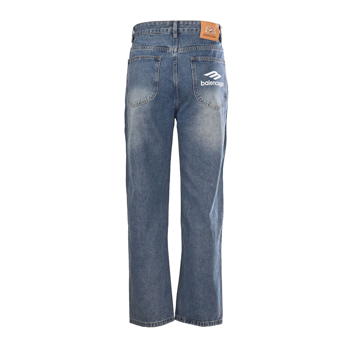 Unisex Denim Jeans with Back Pocket Lettering