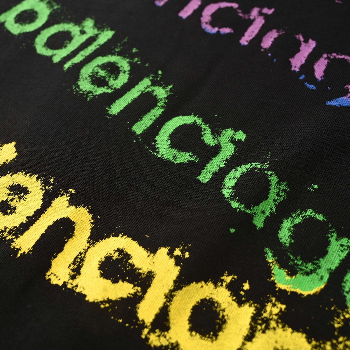 BALENCIAGA Rainbow Gradient Short Sleeve T-Shirt
