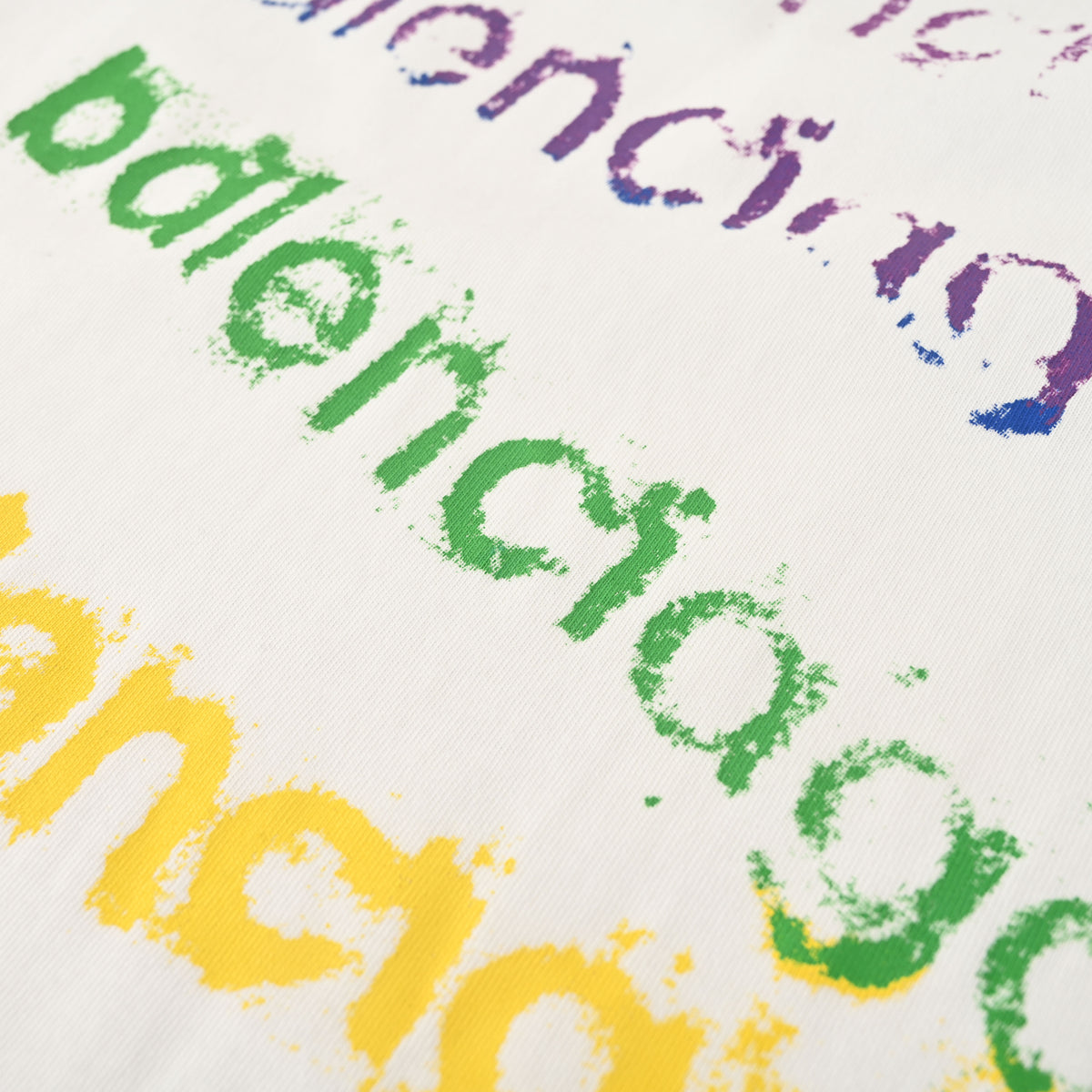 BALENCIAGA Rainbow Gradient Short Sleeve T-Shirt