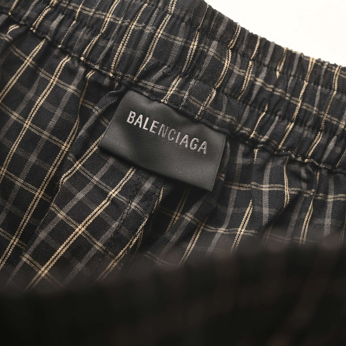 BALENCIAGA Small Check Pattern Shorts