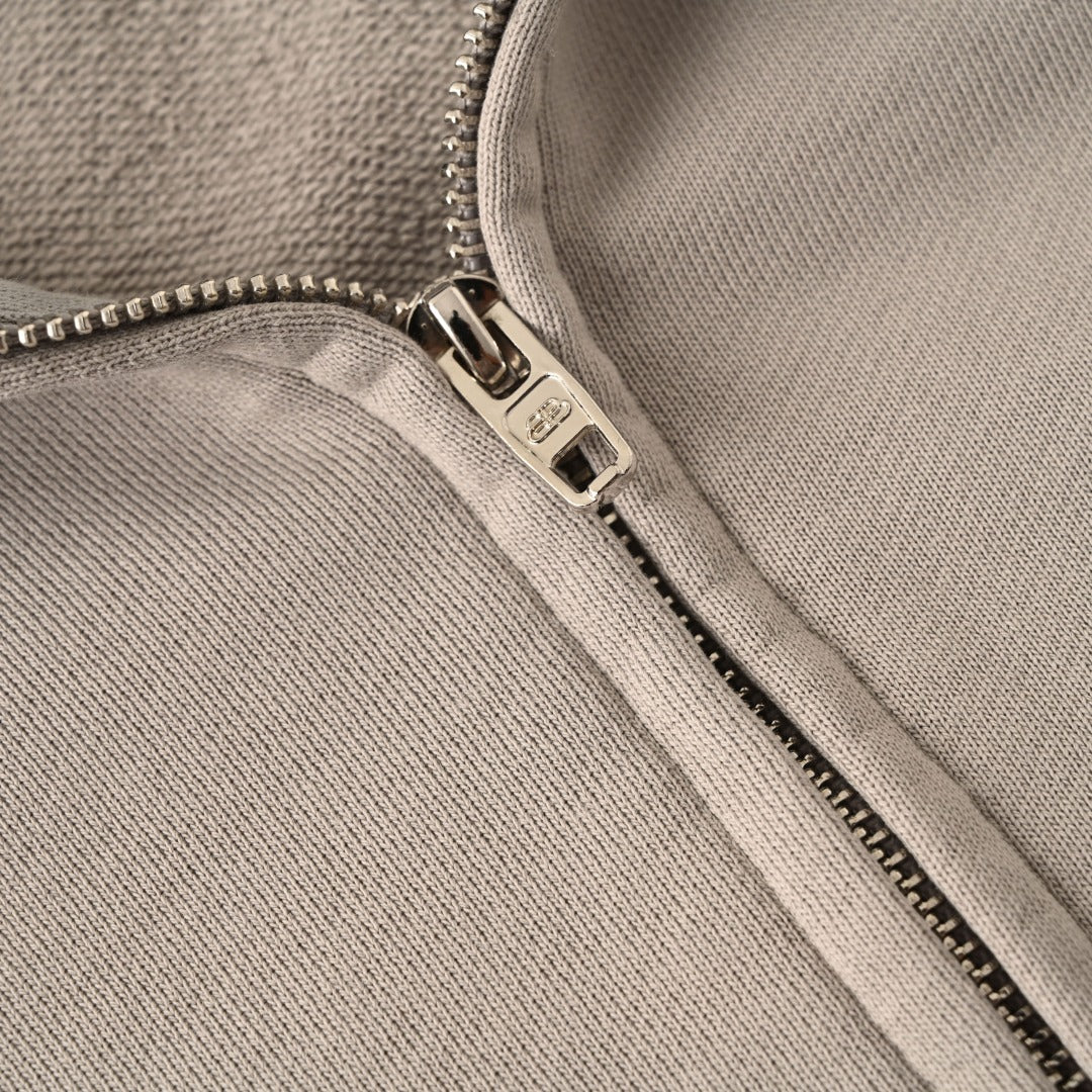 Balenciaga BLCG Distressed Reverse-Letter Embroidered Zip-Up Jacket