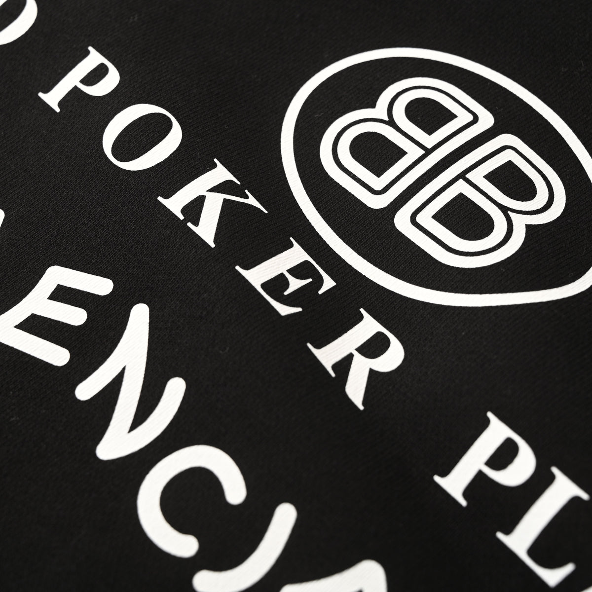 Unisex Oversized Poker Lettering Puff Print Sweatshirt