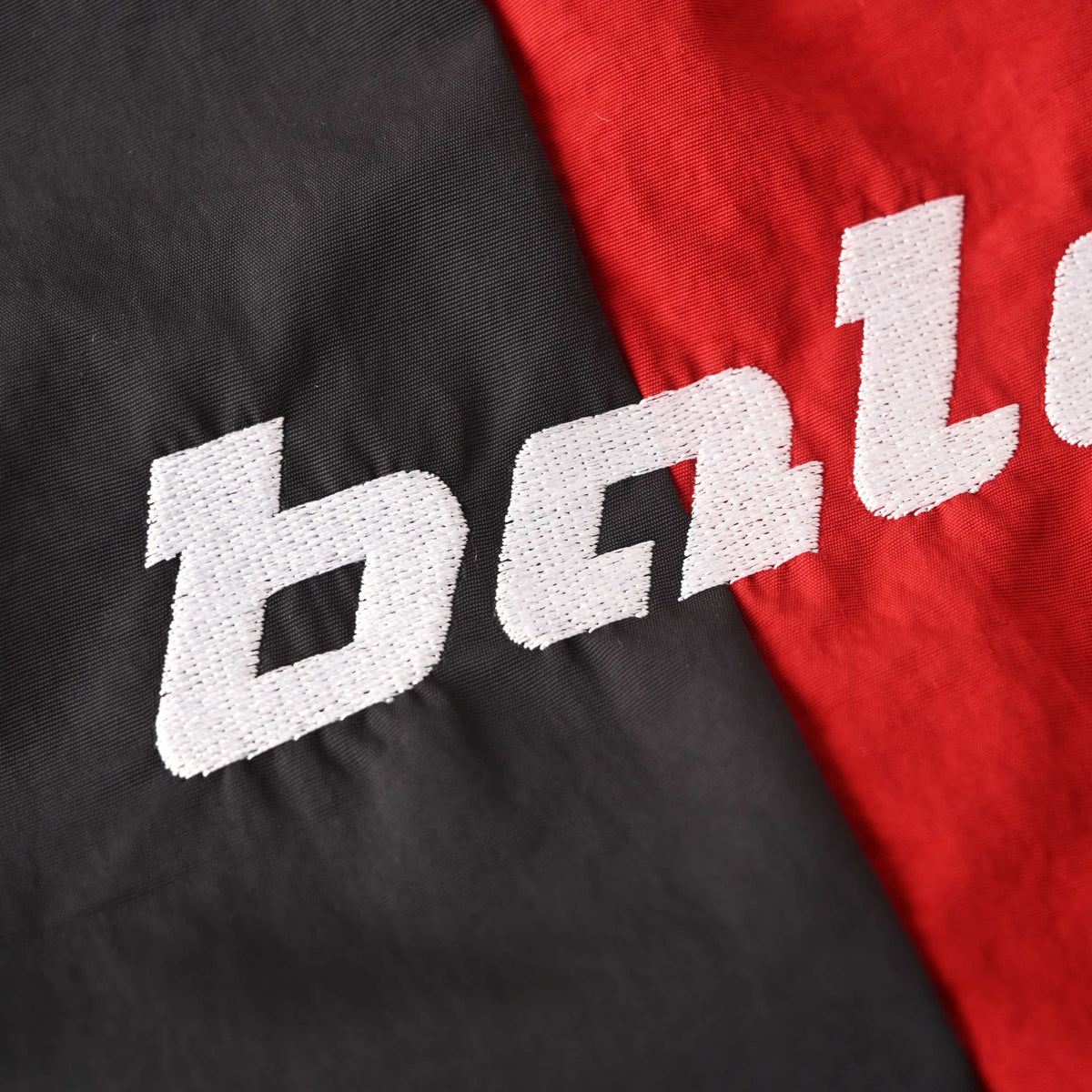 BALENCIAGA BLCG Nylon Long Sleeve T-Shirt with Black and Red Logo Detailing