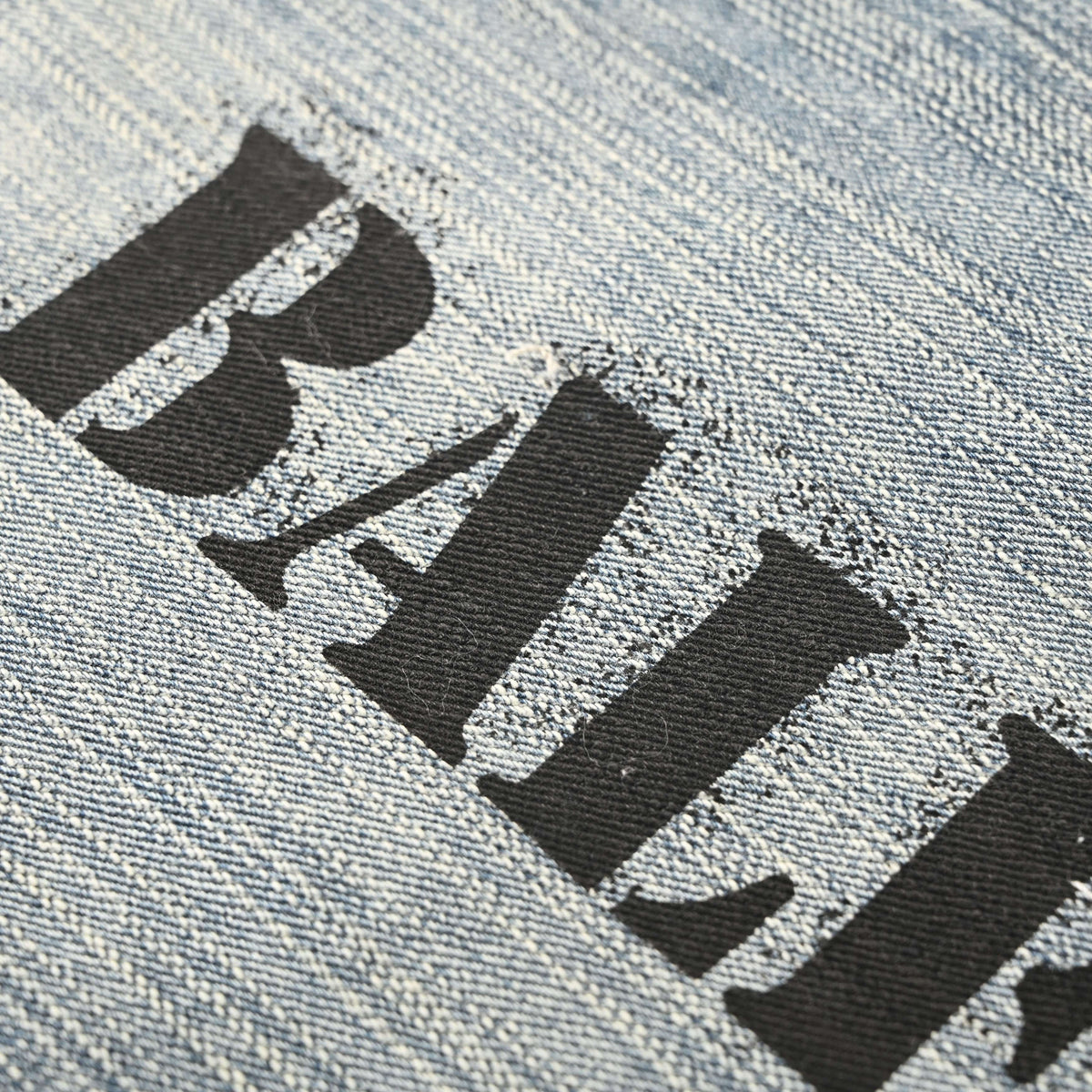 Unisex Denim & Heather Gray French Terry Panelled Jeans
