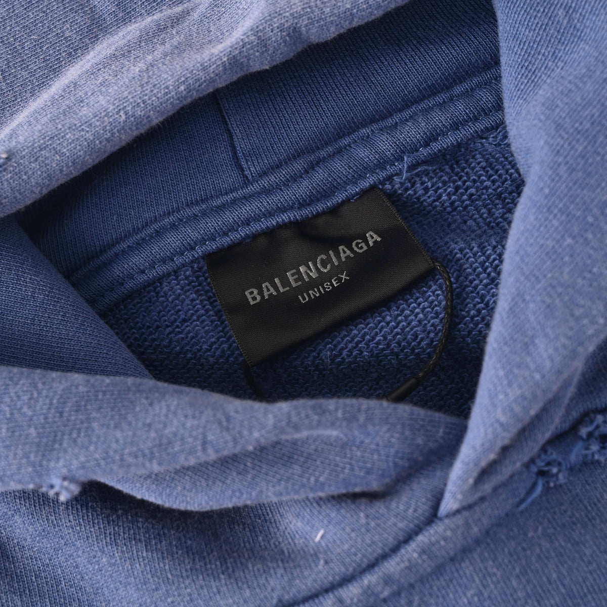 Balenciaga BLCG Washed Vintage-Effect Tape Graphic Hoodie