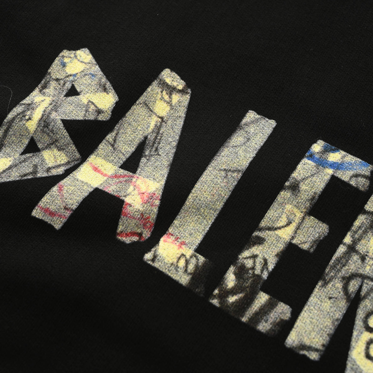 Balenciaga BLCG Graffiti Tape Black Fleece-Lined Hoodie