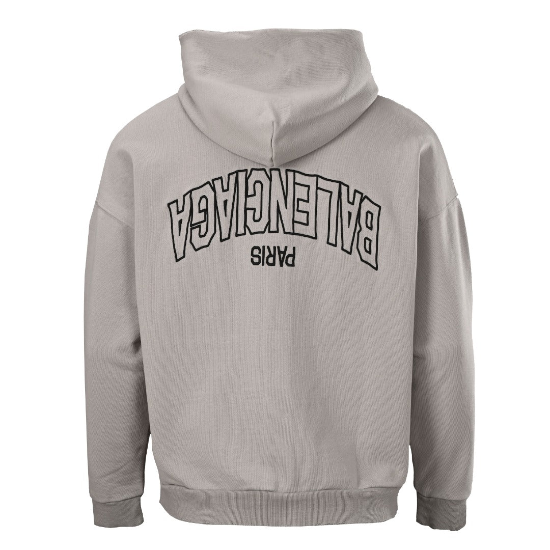 Balenciaga BLCG Distressed Reverse-Letter Embroidered Zip-Up Jacket