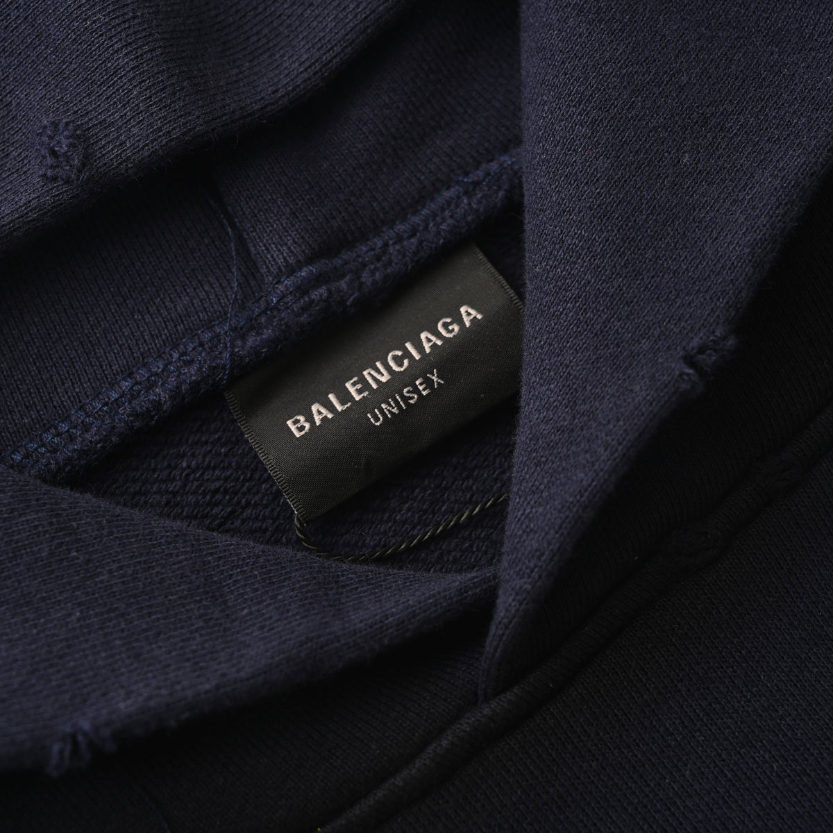 BALENCIAGA Washed Distressed Masking Tape Print Hoodie