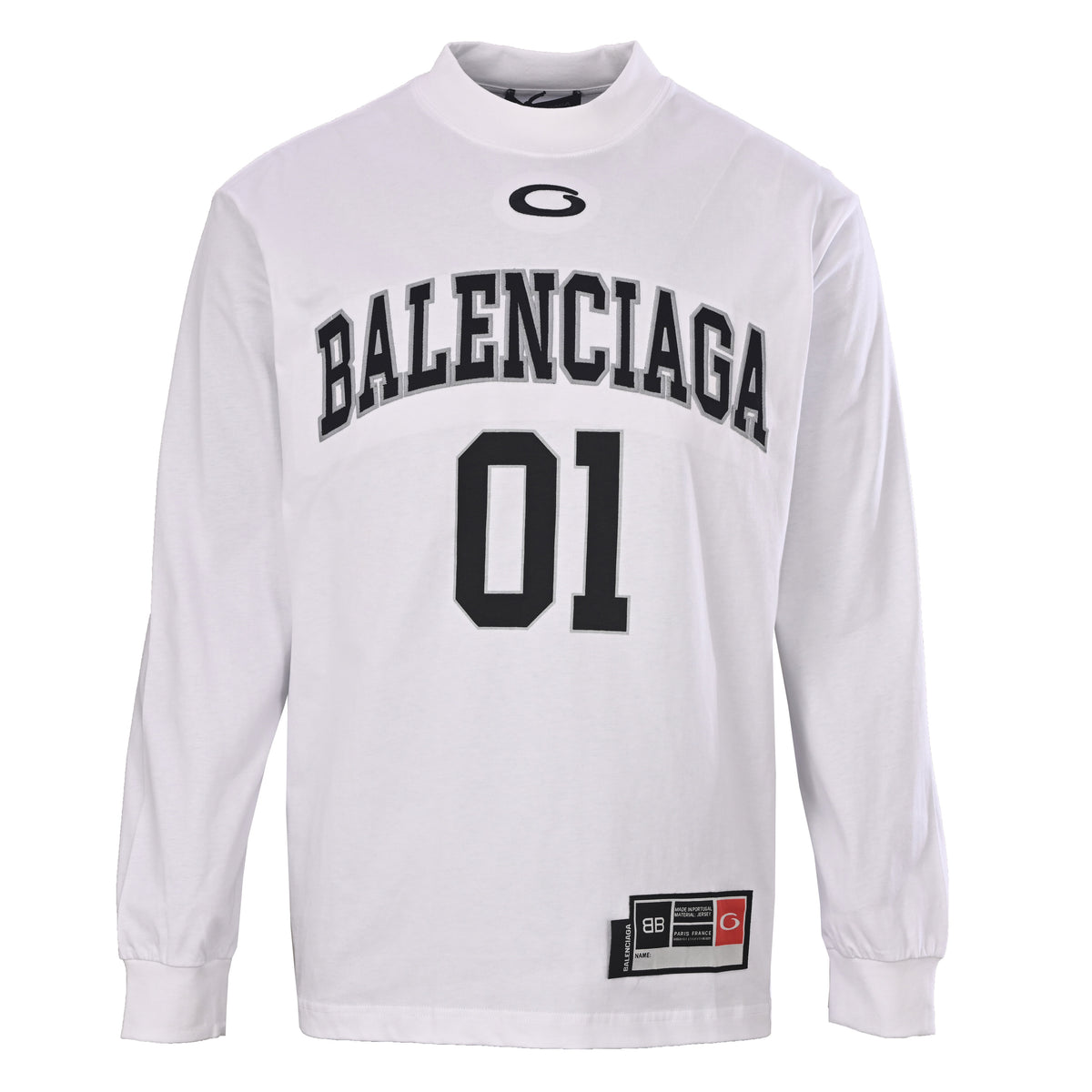 Balenciaga BLCG 01 Basketball-Inspired Embroidered Long-Sleeve T-Shirt
