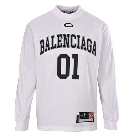 Balenciaga BLCG 01 Basketball-Inspired Embroidered Long-Sleeve T-Shirt