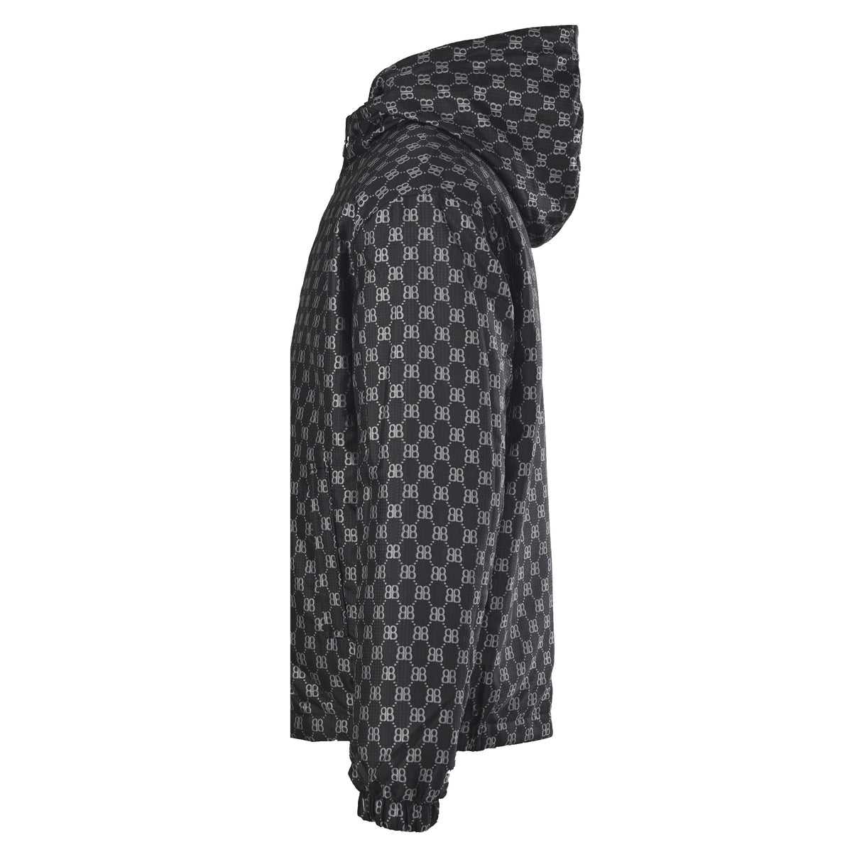 Balenciaga BLCG Double B Monogram Reversible Nylon Hooded Jacket