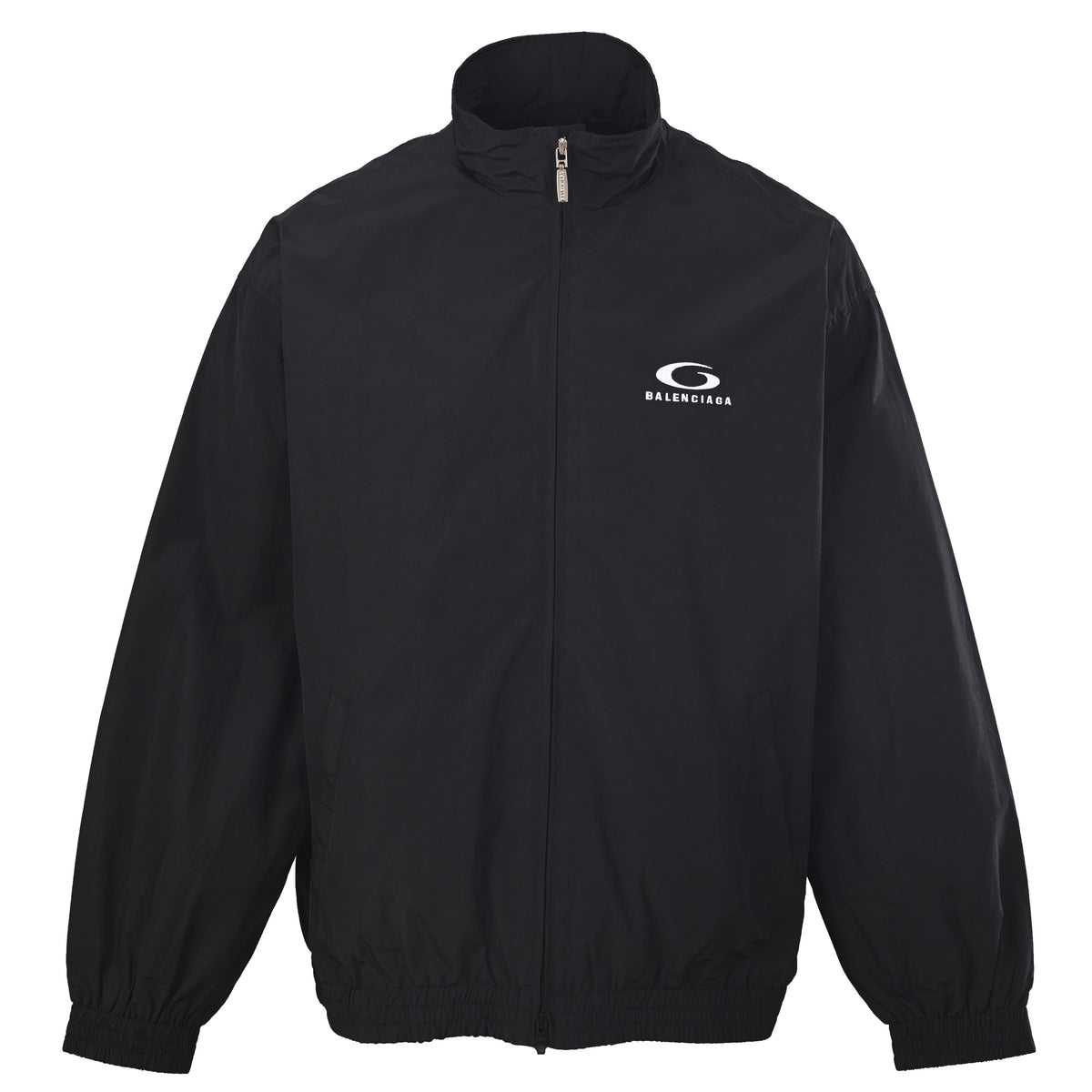 Balenciaga BLCG Ring Embroidered Stand-Collar Zip-Up Jacket
