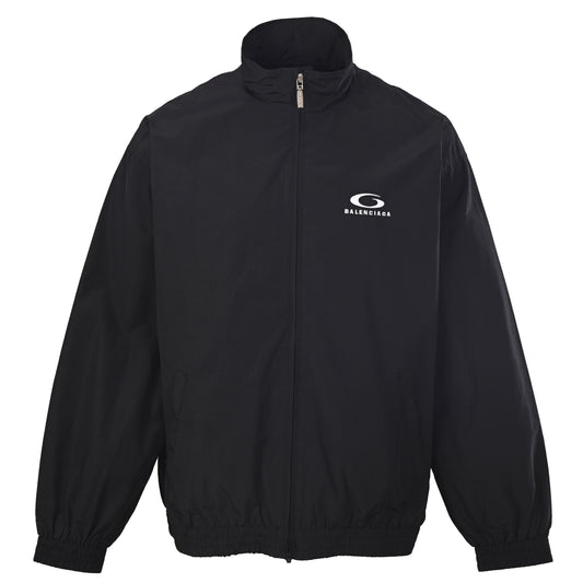 Balenciaga BLCG Ring Embroidered Stand-Collar Zip-Up Jacket