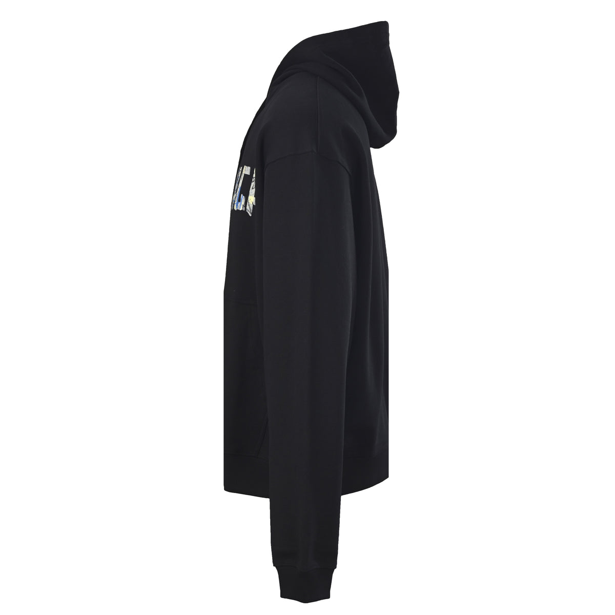 Balenciaga BLCG Graffiti Tape Black Fleece-Lined Hoodie