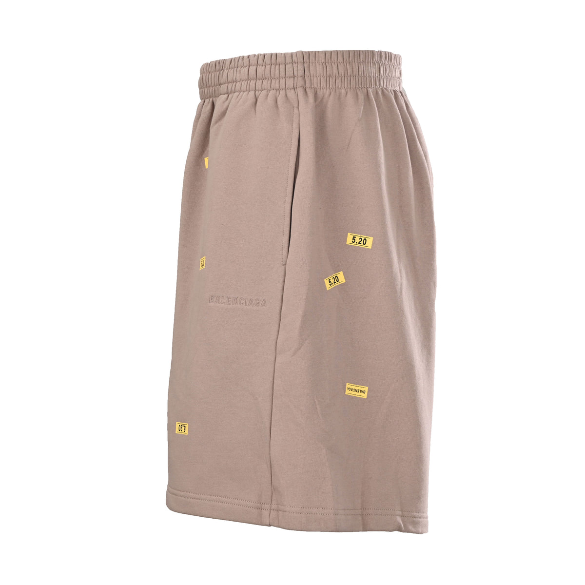 BALENCIAGA Qixi Edition All-Over Tape Sticker Graphic Shorts