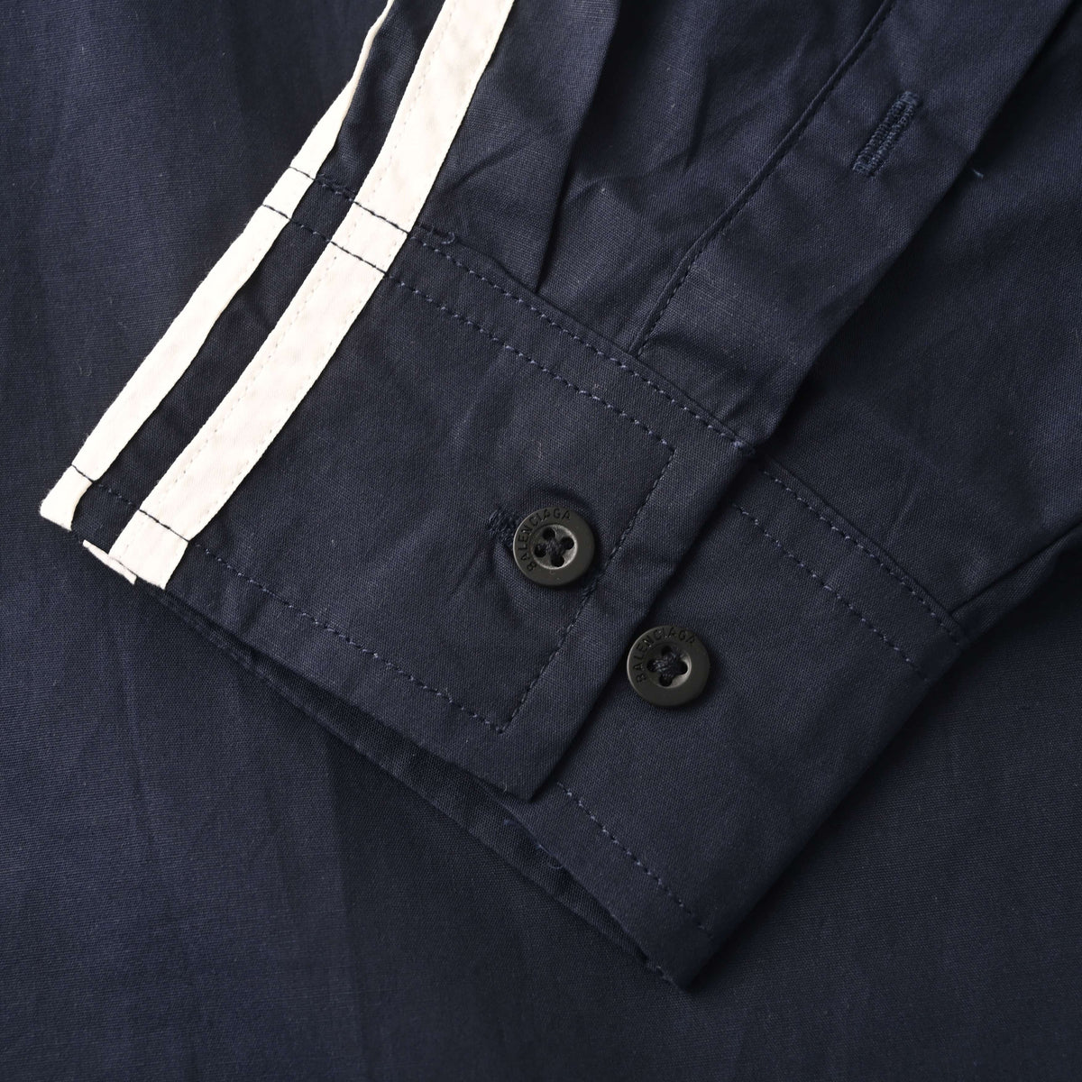 BALENCIAGA Manchester United Embroidered Tape Detail Long Sleeve Shirt