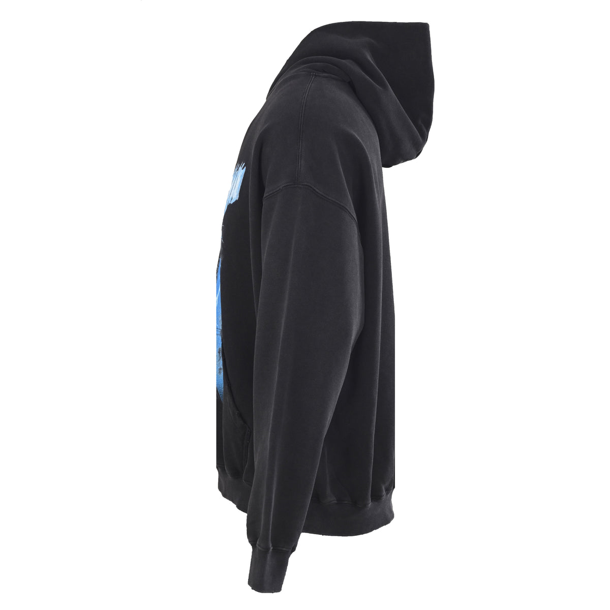 BALENCIAGA Blue Lightning Lettering Hoodie