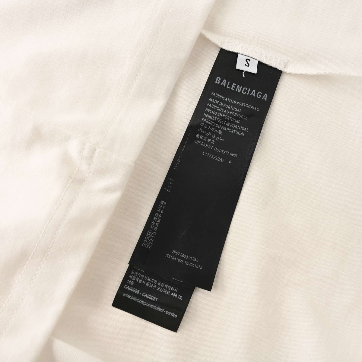 BALENCIAGA BLCG Blurred Graphic Drop Shoulder T-Shirt