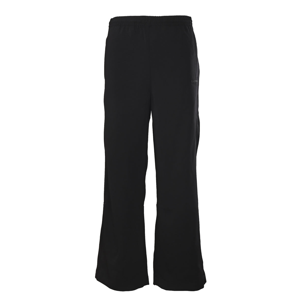 Balenciaga BLCG Slogan Embroidered Black Wool-Blend Trousers