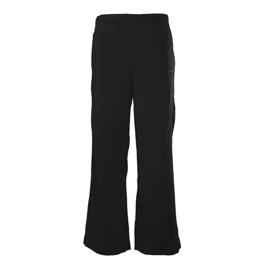 Balenciaga BLCG Slogan Embroidered Black Wool-Blend Trousers