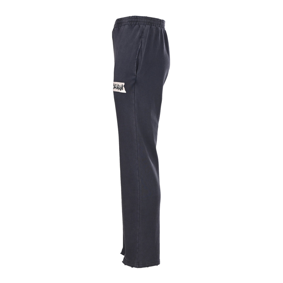BALENCIAGA BLCG Distressed Tape-Effect Letter Print Pants