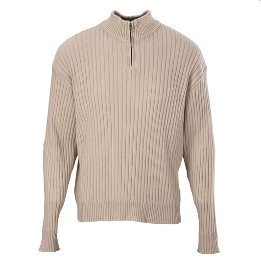 BALENCIAGA Cola Wave Motif Half-Zip Knit Sweater
