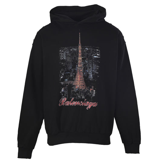 Balenciaga BLCG Washed Nightscape Graphic Unisex Hoodie