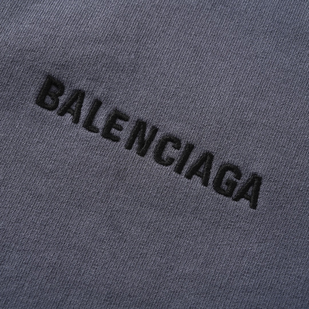 BALENCIAGA Distressed Embroidered Hand-Painted Zip-Up Hoodie