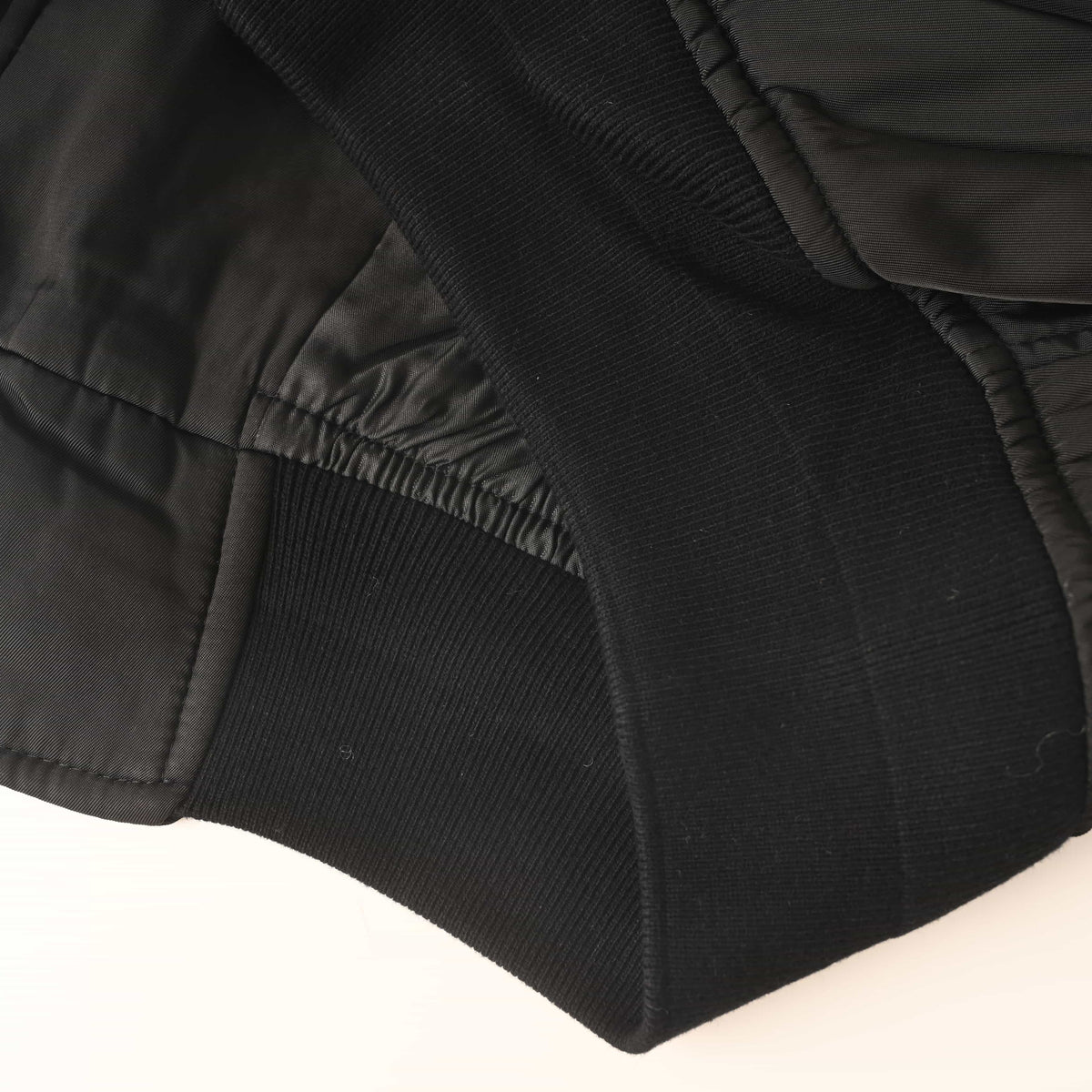 Balenciaga BLCG Slogan Embroidered Quilted Bomber Jacket