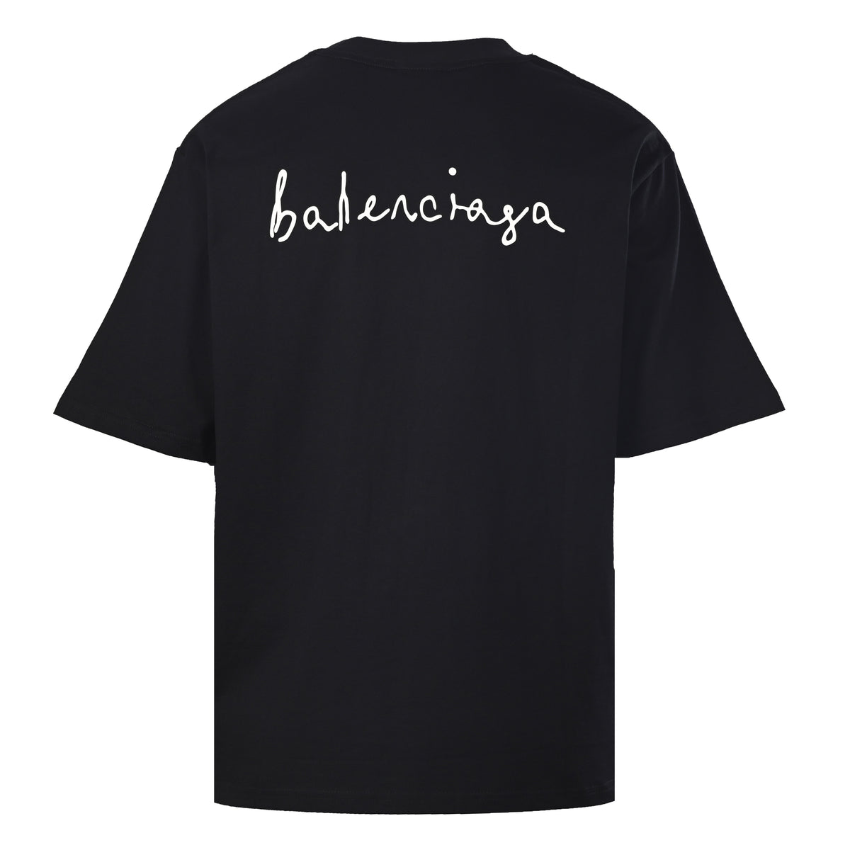 BALENCIAGA Silicone Heart Script Logo Short Sleeve T-Shirt
