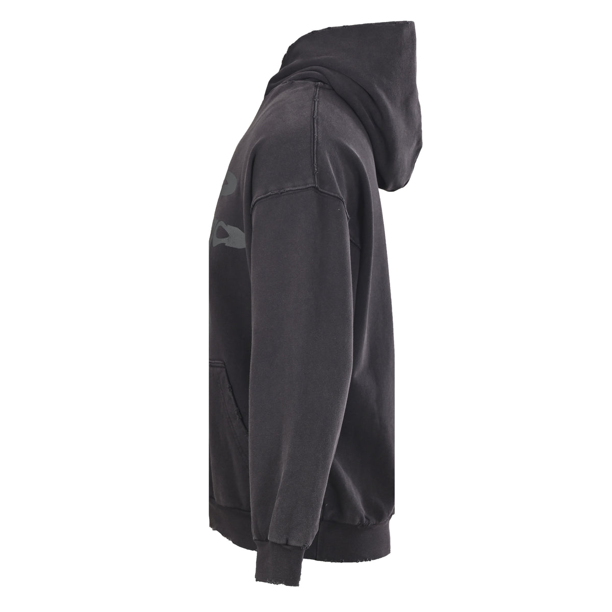 BALENCIAGA Distressed Liquid-Effect Graphic Print Hoodie