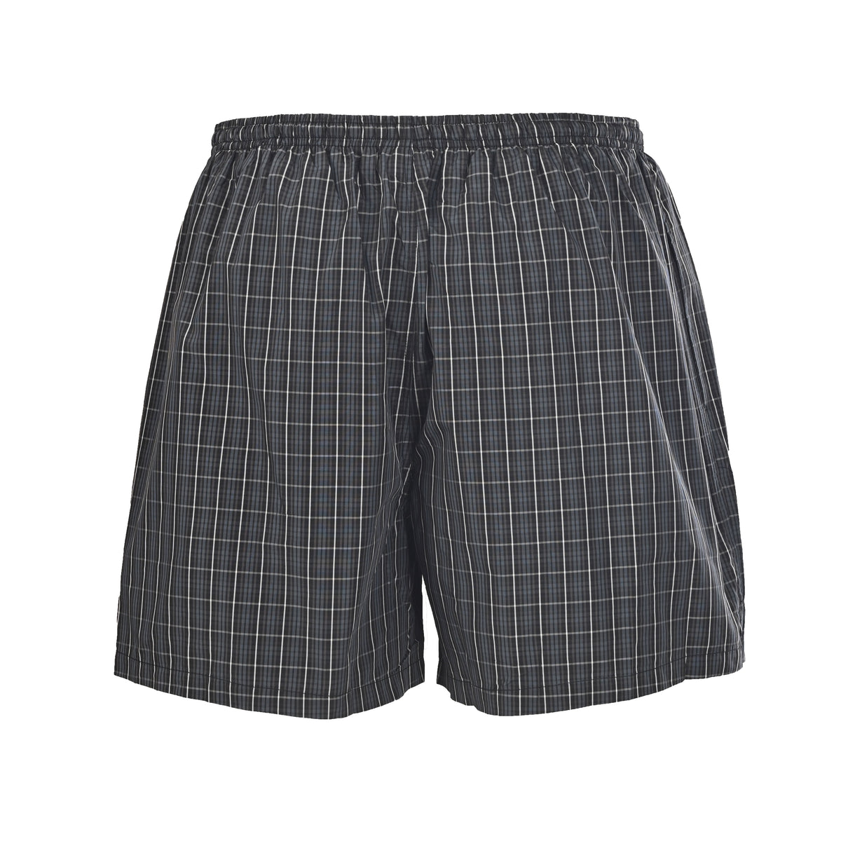 BALENCIAGA Plaid Beach Shorts with Wheat Embroidery