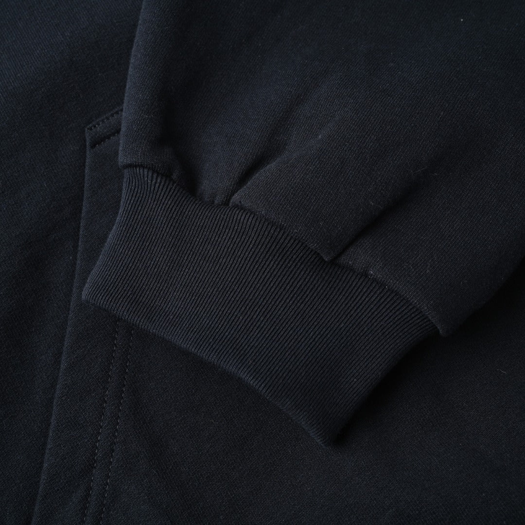 BALENCIAGA V-Neck Embroidered Lettering Hoodie