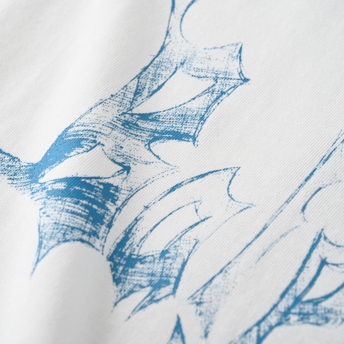 BALENCIAGA Sketchy Gothic Print Short Sleeve T-Shirt