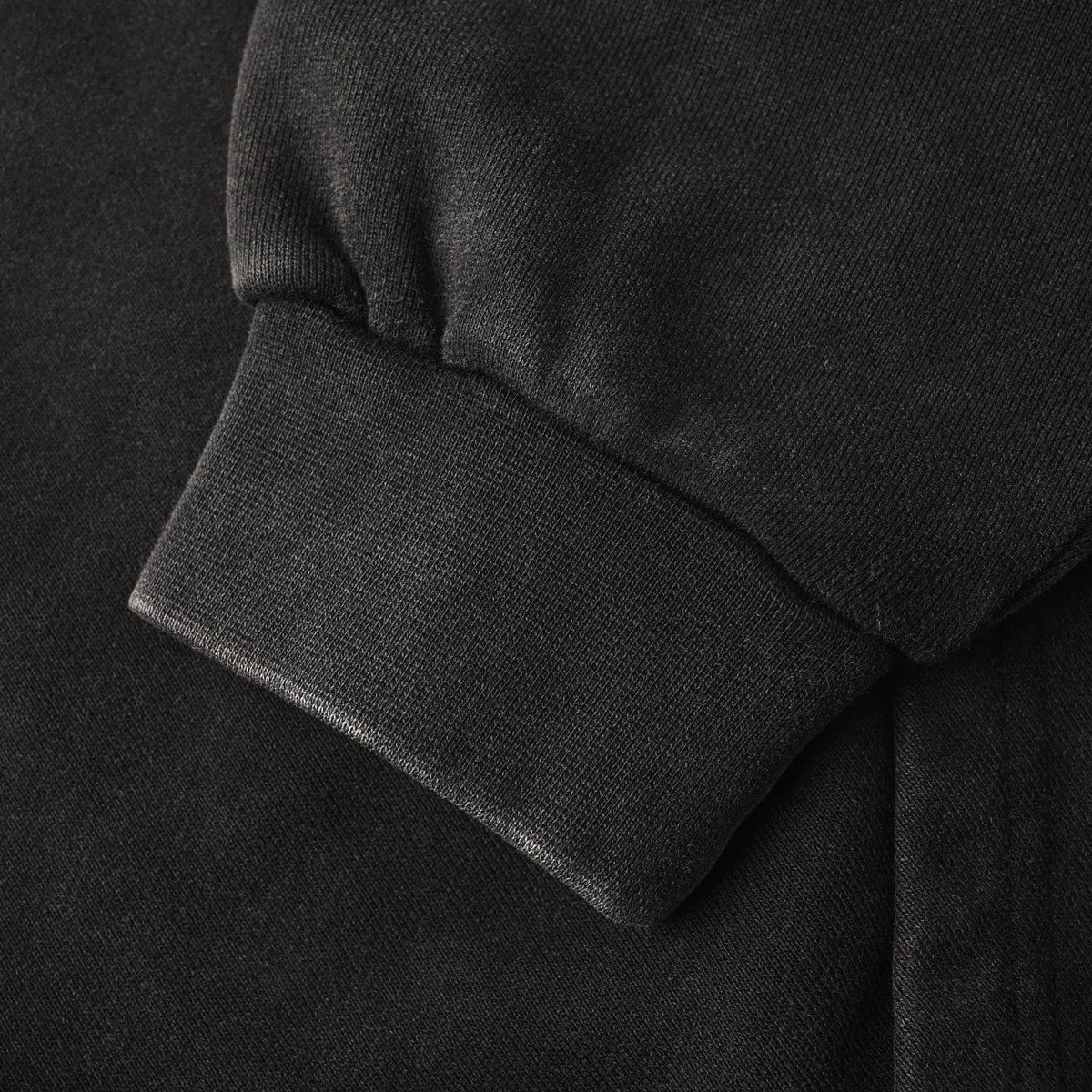 Balenciaga BLCG Blue Embroidered Washed Black Heavyweight Hoodie
