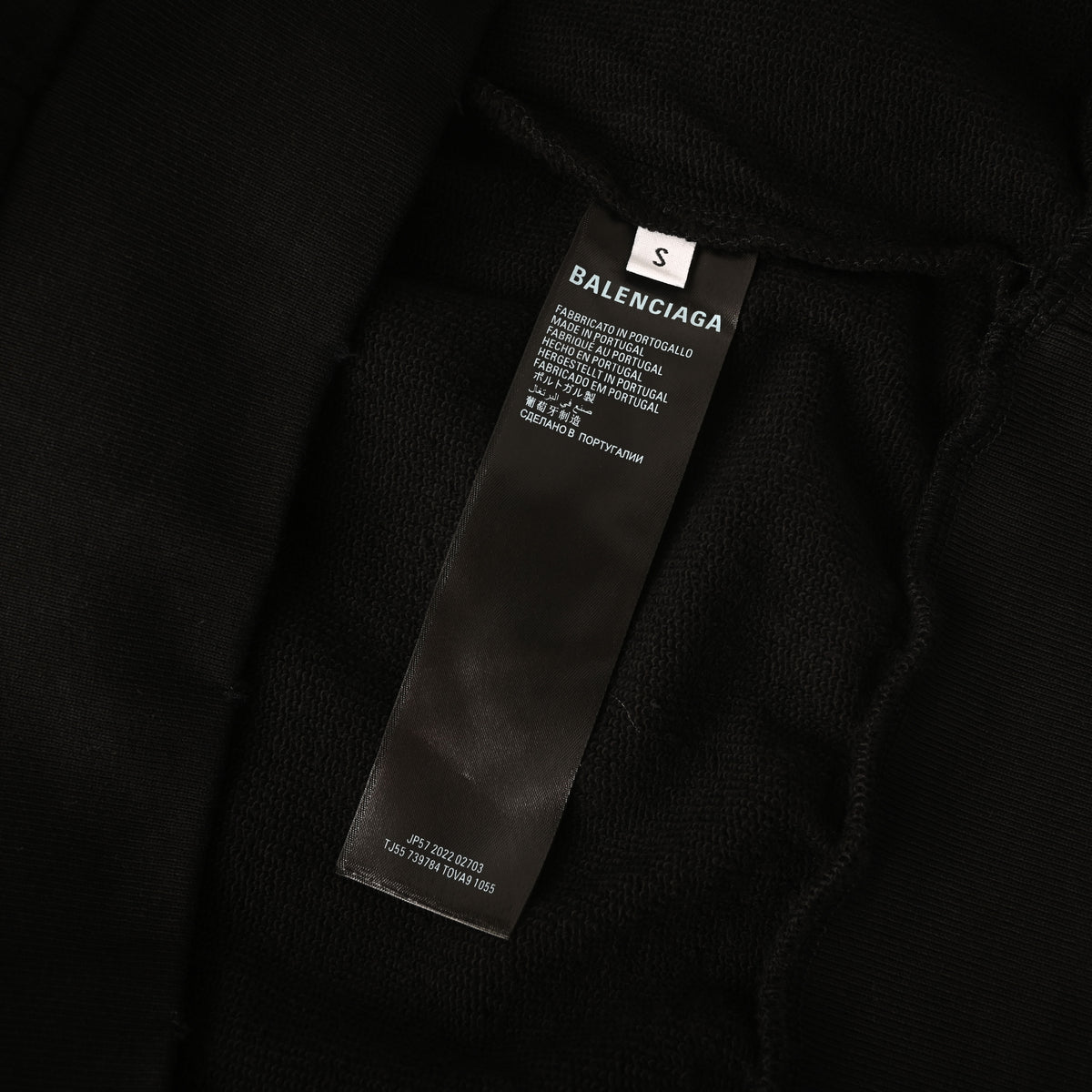 Balenciaga BLCG Washed Tape Lettering Unisex Hoodie