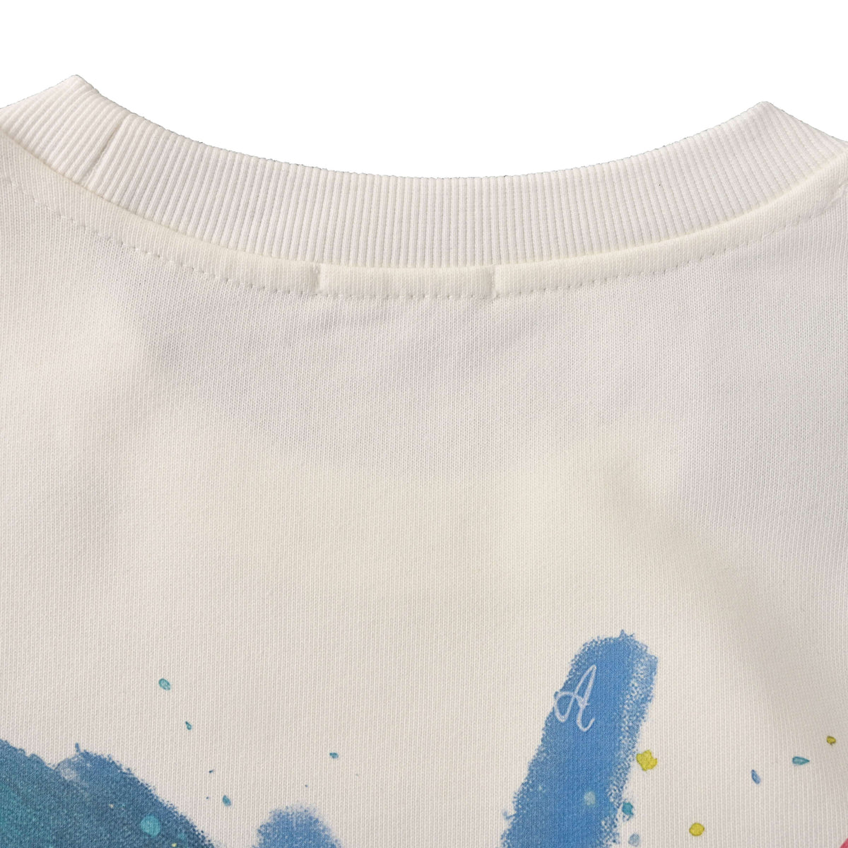Balenciaga Paint-Splash Logo Oversized Crewneck Sweatshirt