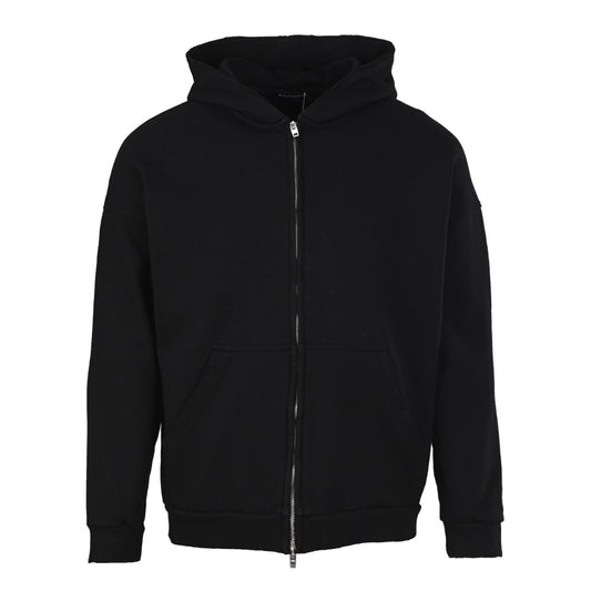 Balenciaga BLCG Distressed Reverse-Letter Embroidered Zip-Up Jacket
