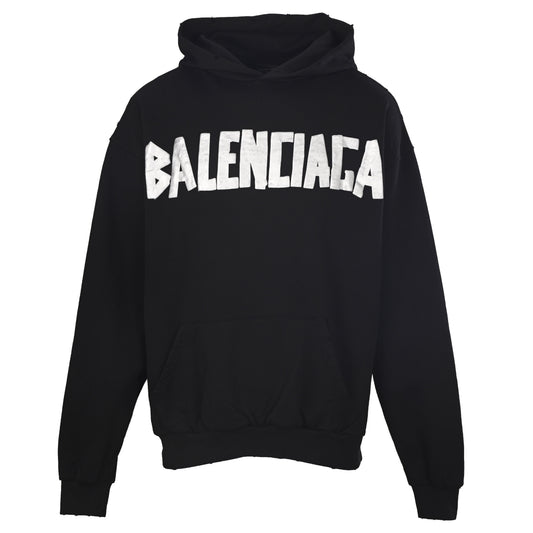 Balenciaga BLCG Washed Tape Lettering Unisex Hoodie