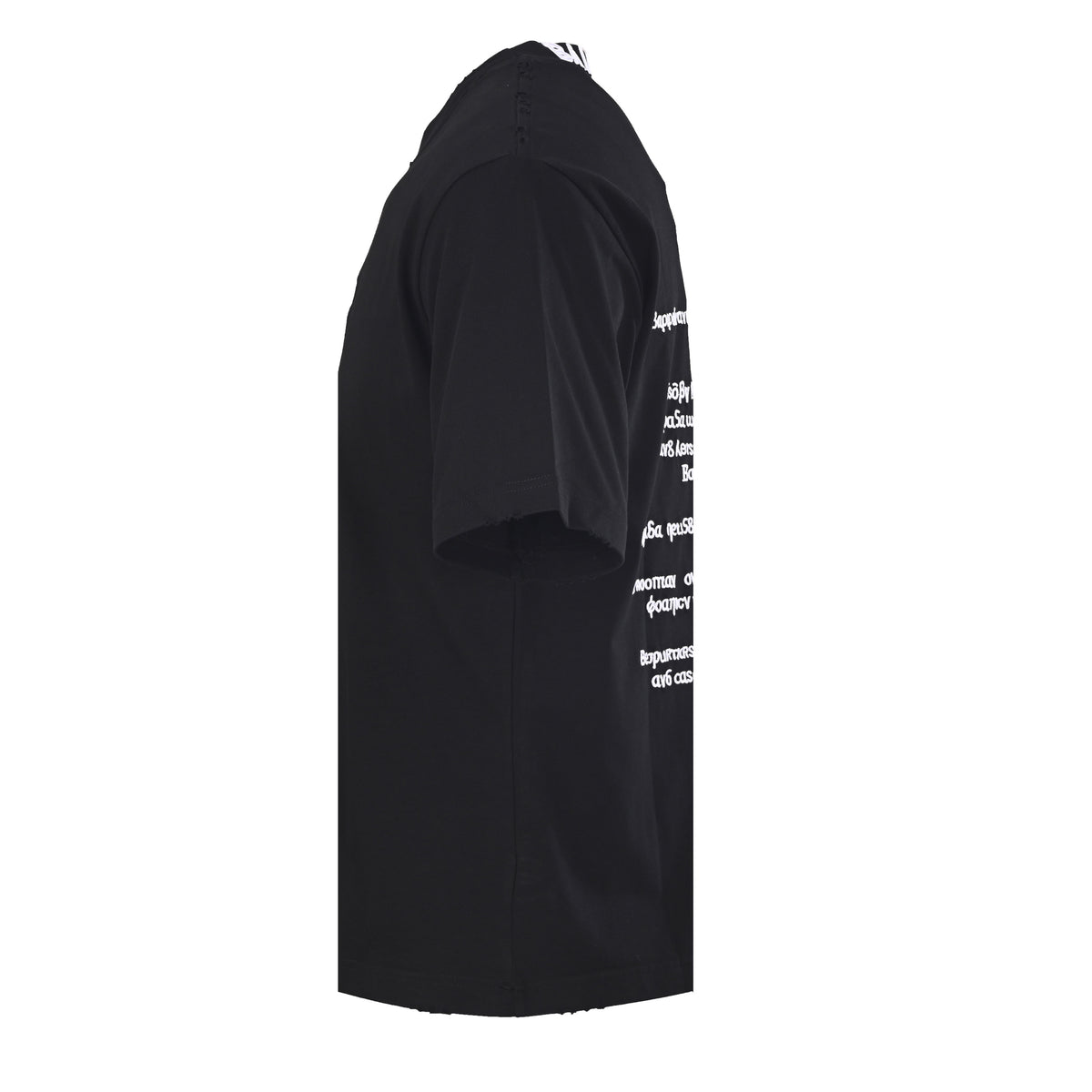 BALENCIAGA Roman Series Embroidered Distressed Crew Neck T-Shirt