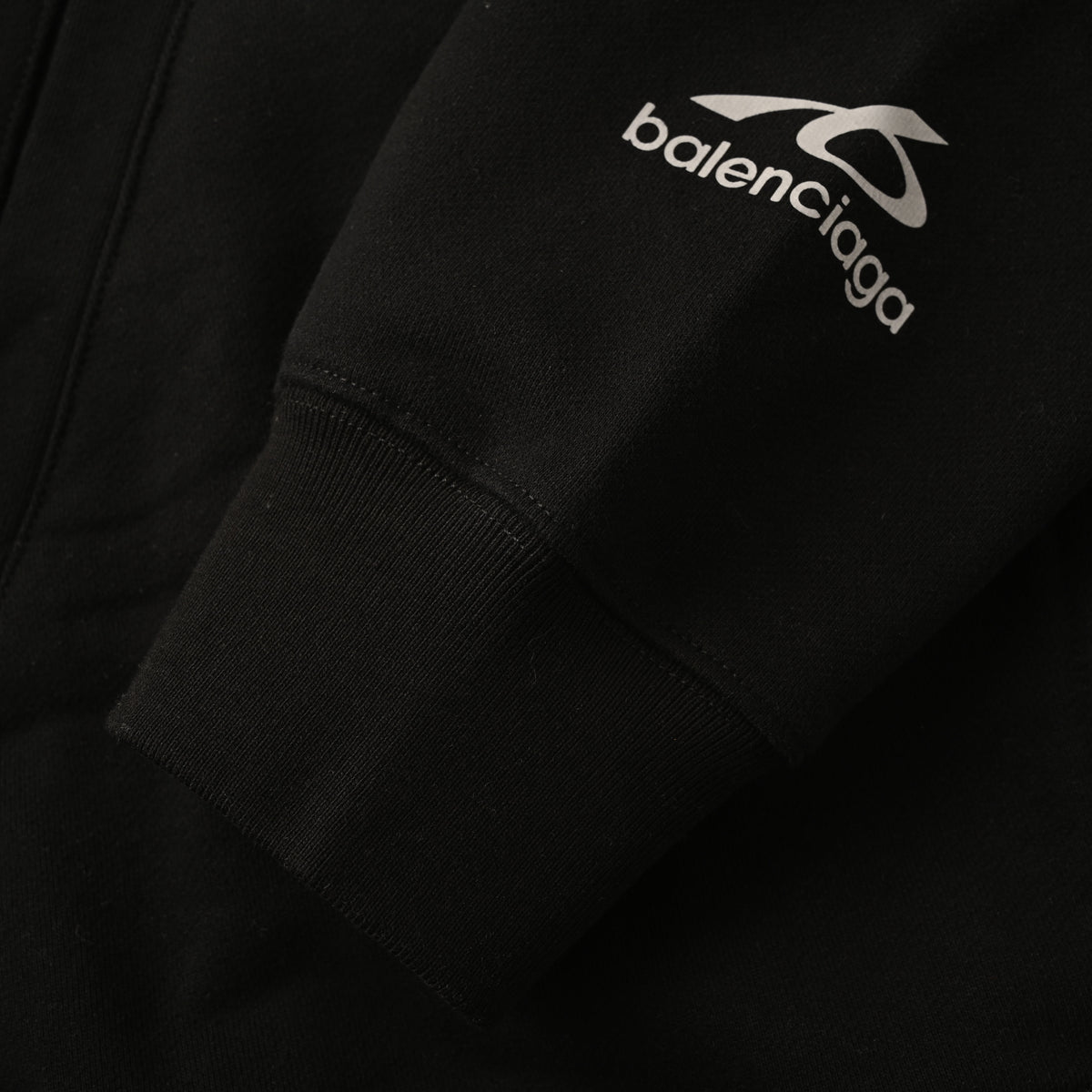 BALENCIAGA Soccer 6B Reflective Print Hooded Zip-Up Jacket