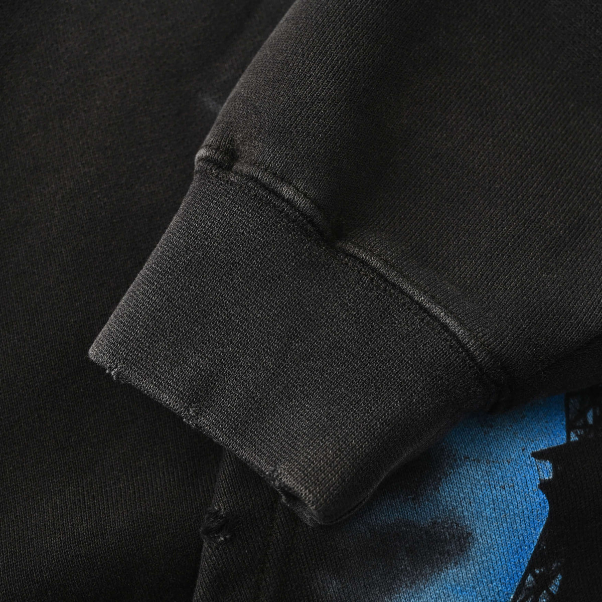 BALENCIAGA Blue Lightning Lettering Hoodie