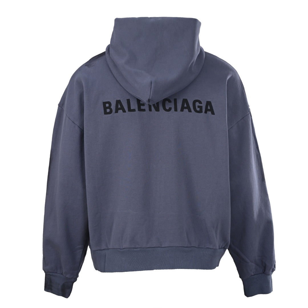 BALENCIAGA Distressed Embroidered Hand-Painted Zip-Up Hoodie