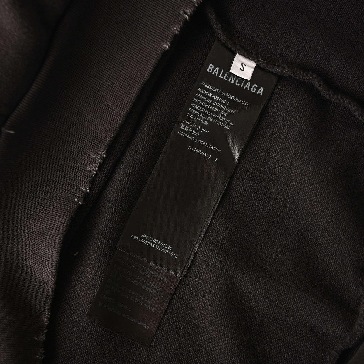 BALENCIAGA Distressed Liquid-Effect Graphic Print Hoodie