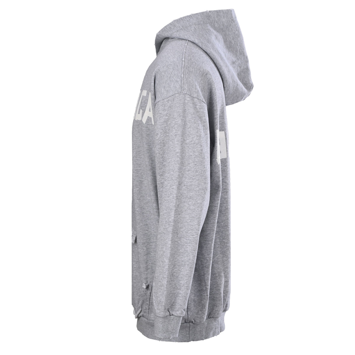 BALENCIAGA Washed Distressed Masking Tape Print Hoodie
