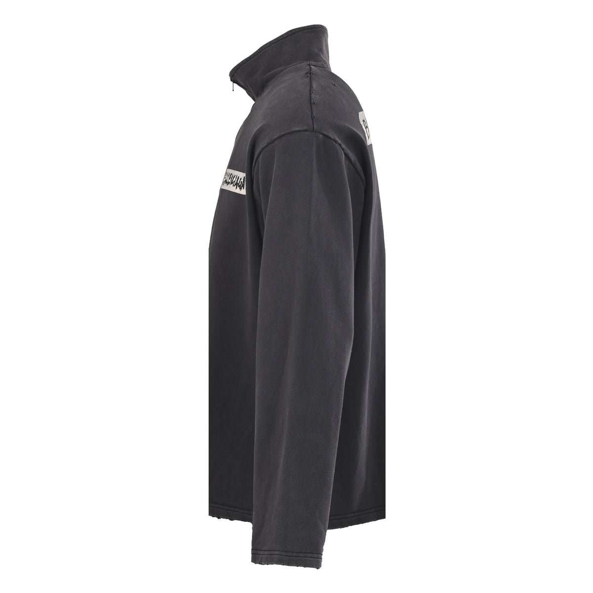 BALENCIAGA High Neck Sweatshirt with Back Graphic Print