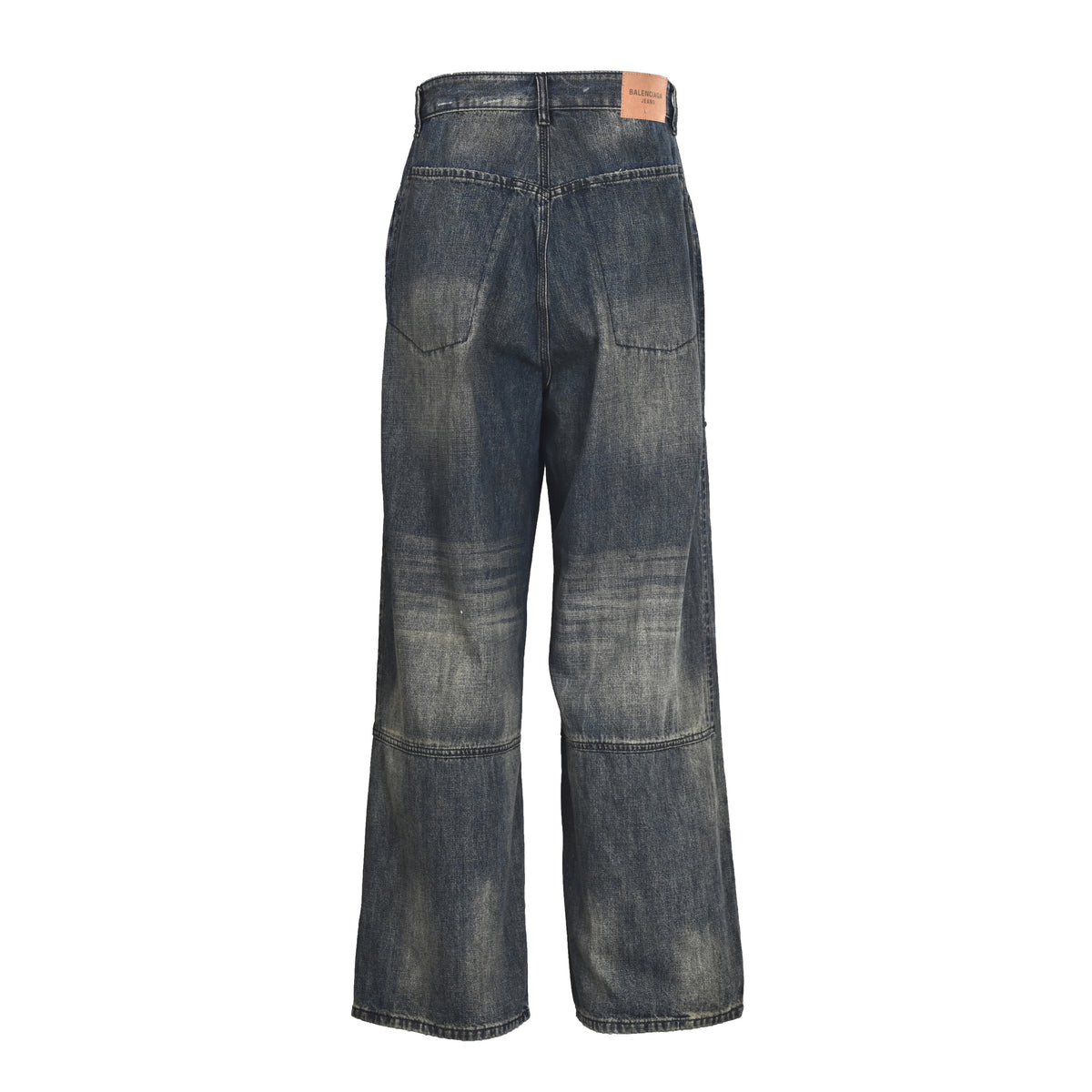 BALENCIAGA BLCG Distressed Jeans with Leg Appliques