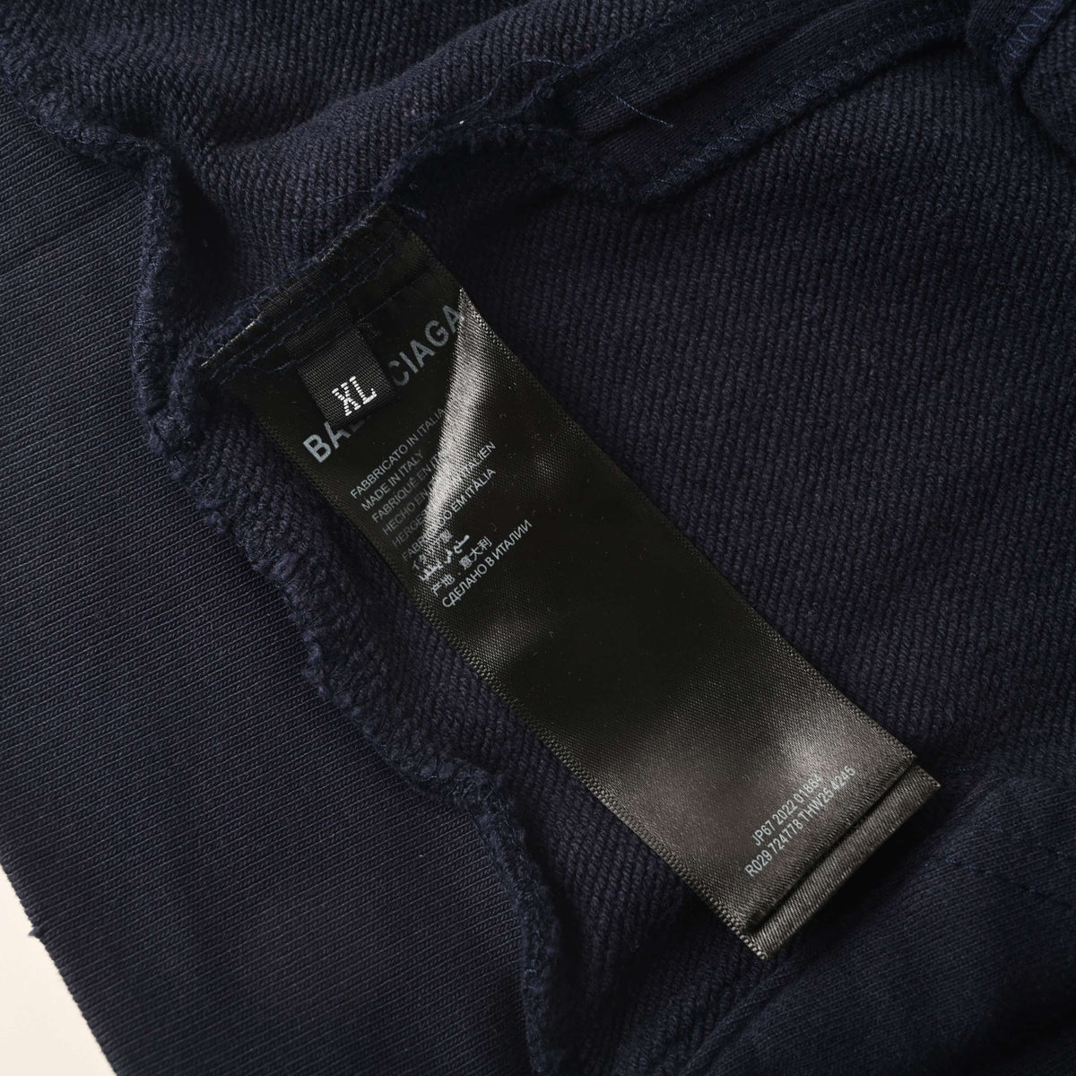 BALENCIAGA Washed Distressed Masking Tape Print Hoodie