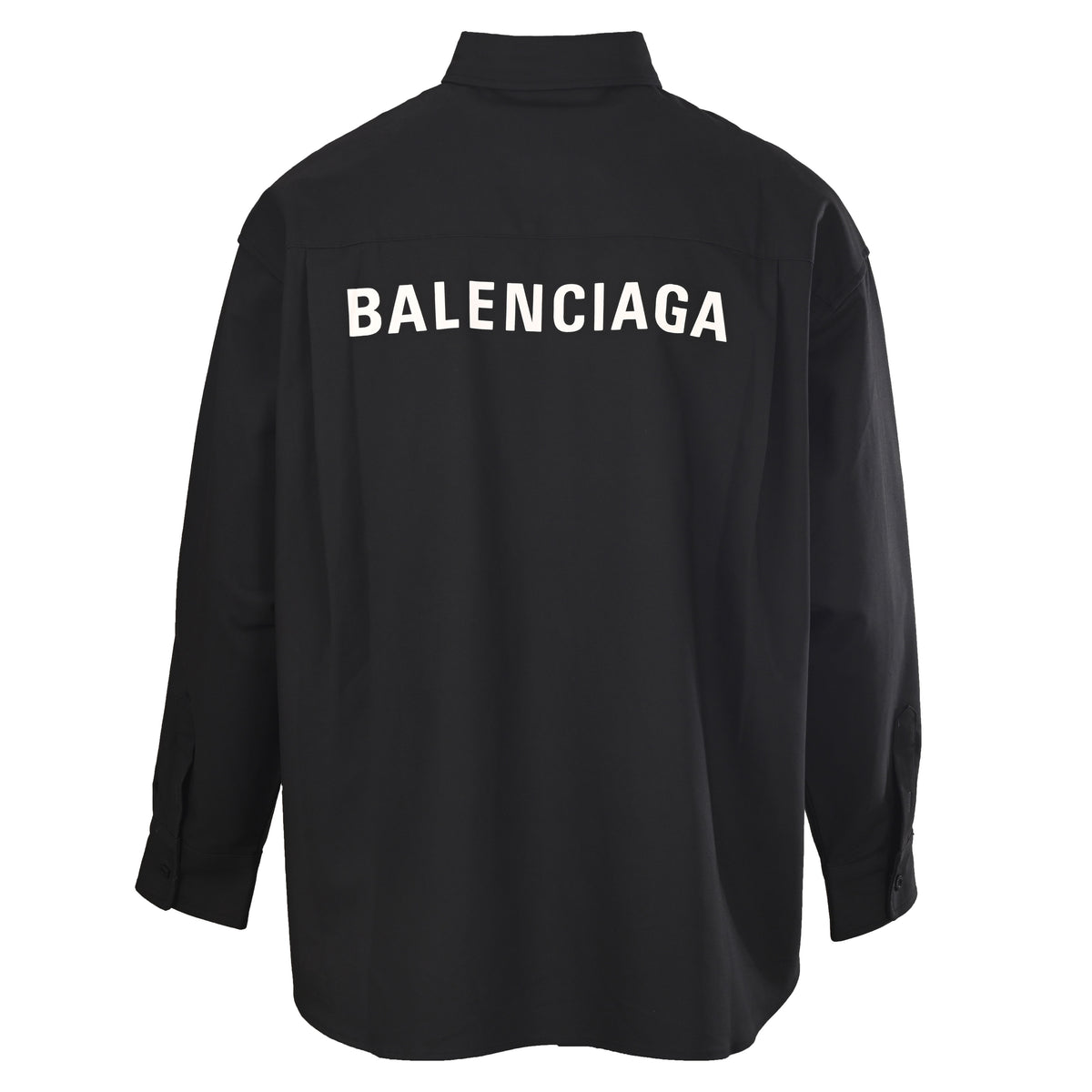 BALENCIAGA Classic Back Graphic Print Shirt Jacket
